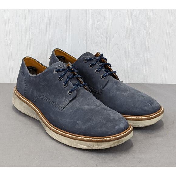 Ecco Aurora Men\'s Suede Oxford Shoes Dark Blue Size US 8.5 EU 42 main image 10